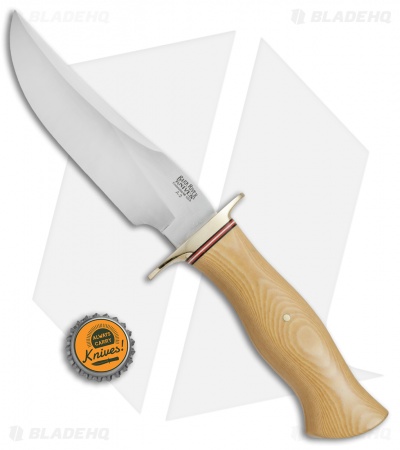 Bark River Vest Pocket Bowie D Fixed Blade Knife Ivory Micarta (5.375" Satin)