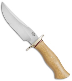 Bark River Vest Pocket Bowie D Fixed Blade Knife Ivory Micarta (5.375" Satin)