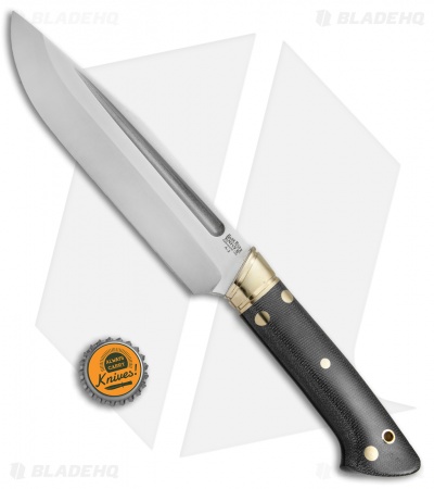 Bark River Vidarr Fixed Blade Knife Black Canvas Micarta (6.125" Satin)