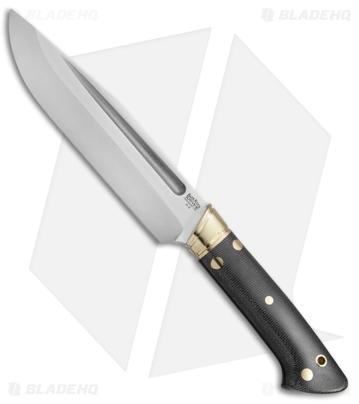 Bark River Vidarr Fixed Blade Knife Black Canvas Micarta (6.125" Satin)