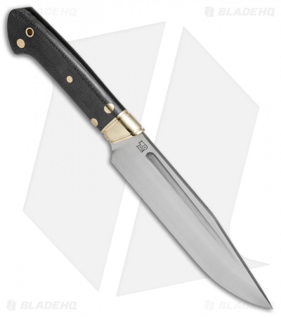 Bark River Vidarr Fixed Blade Knife Black Canvas Micarta (6.125" Satin)