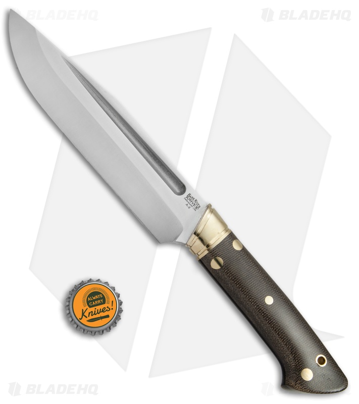 Bark River Vidarr Fixed Blade Knife Green Canvas Micarta (6.125" Satin)