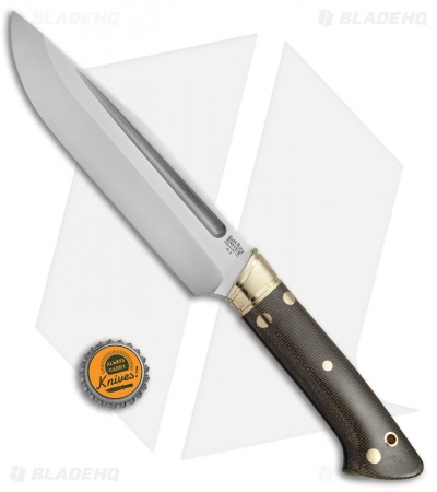 Bark River Vidarr Fixed Blade Knife Green Canvas Micarta (6.125" Satin)