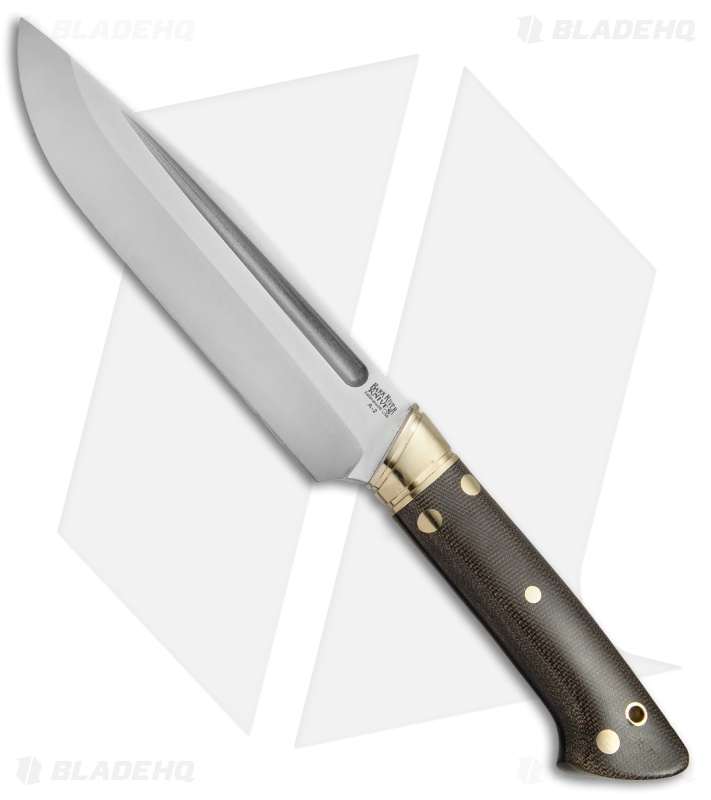 Bark River Vidarr Fixed Blade Knife Green Canvas Micarta (6.125" Satin)