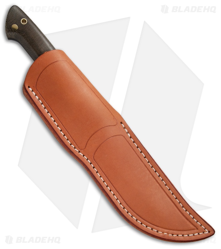 Bark River Vidarr Fixed Blade Knife Green Canvas Micarta (6.125" Satin)