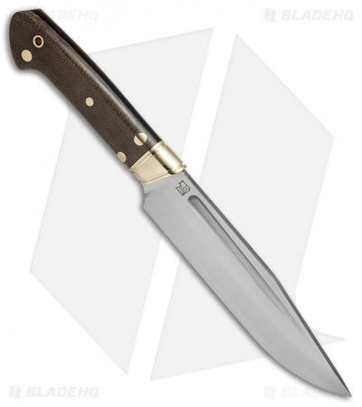 Bark River Vidarr Fixed Blade Knife Green Canvas Micarta (6.125" Satin)