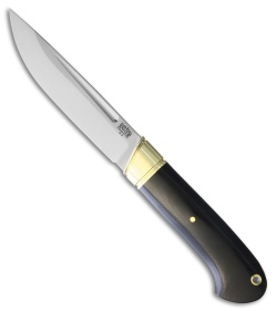 Bark River Ansgar Fixed Blade Knife Black Canvas Micarta (4.75" Satin) 