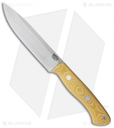 Bark River Aurora II Fixed Blade Knife Antique Ivory Micarta (5.5" CPM-3V Satin)