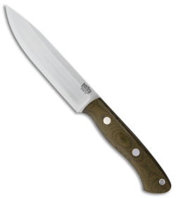 Bark River Aurora II Fixed Blade Knife Green Canvas Micarta (5.5" CPM-3V Satin)