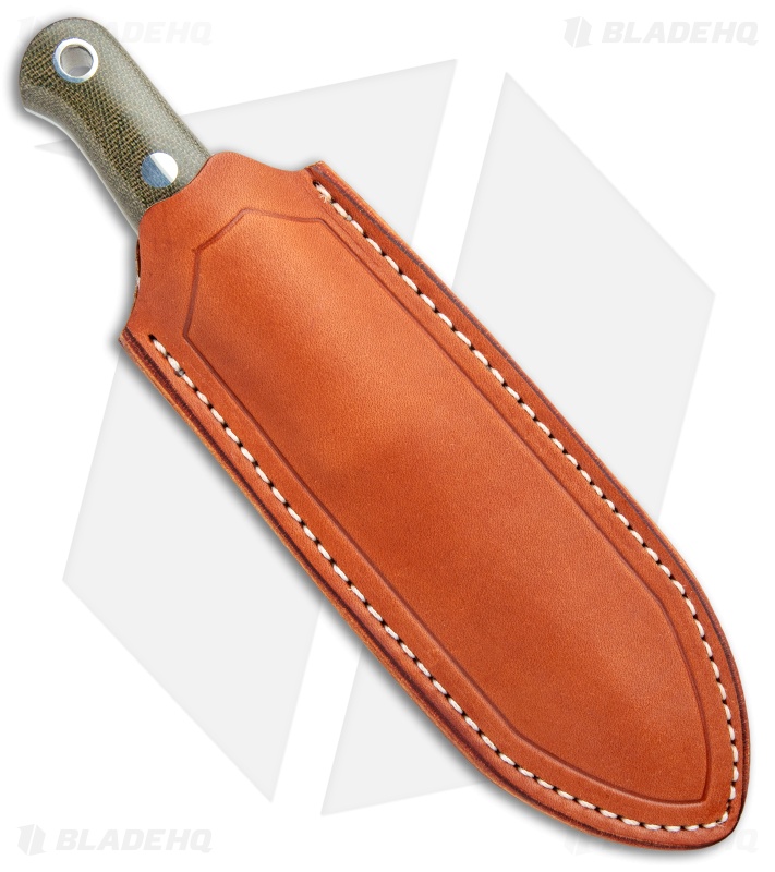 Bark River Bushcrafter Fixed Blade OD Green Canvas Micarta (3.875" Satin CPM-3V)