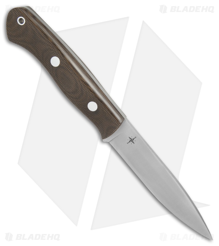 Bark River Knives Aurora Bushcraft Knife Green Canvas Micarta (4.5