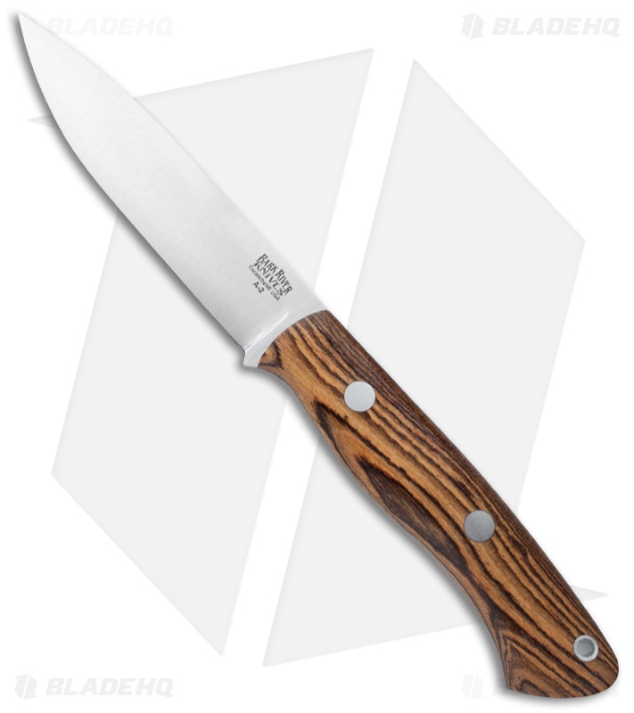 Bark River Knives Aurora Bocote Fixed Blade Bushcraft Knife (Satin PLN)