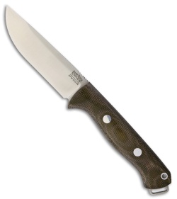 Bark River Bravo 1 Field Fixed Blade Knife Green Canvas Micarta (4.25" S35VN)