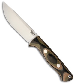 Bark River Bravo 1 Field Fixed Blade Knife Tan Camo G-10 (4.25" Satin)