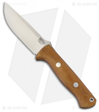 Bark River Bravo 1 Fixed Blade Knife  Natural Canvas Micarta (4.25" CPM-3V)