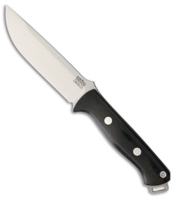 Bark River Knives Bravo 1.25 Fixed Blade Knife Black Canvas Micarta (5" S35VN)