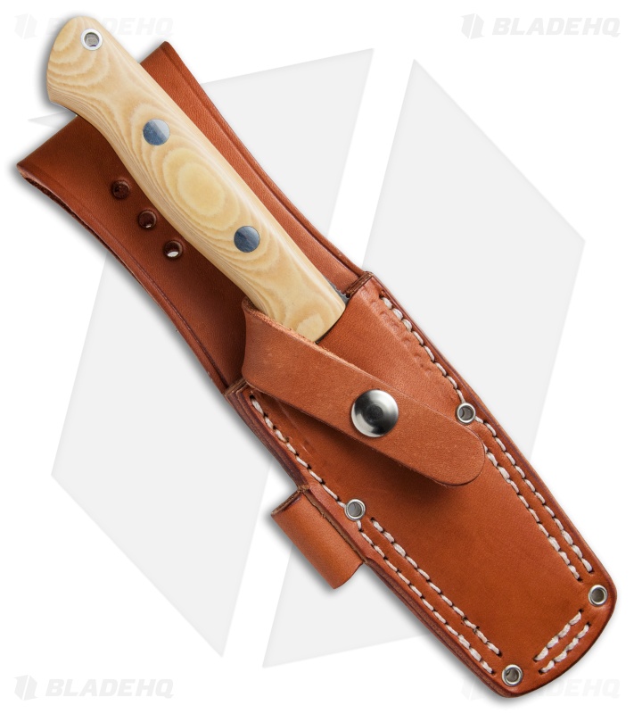 Bark River Bravo 1 25 Lt Fixed Blade Knife Antique Ivory Micarta 5 Cpm 3v Blade Hq