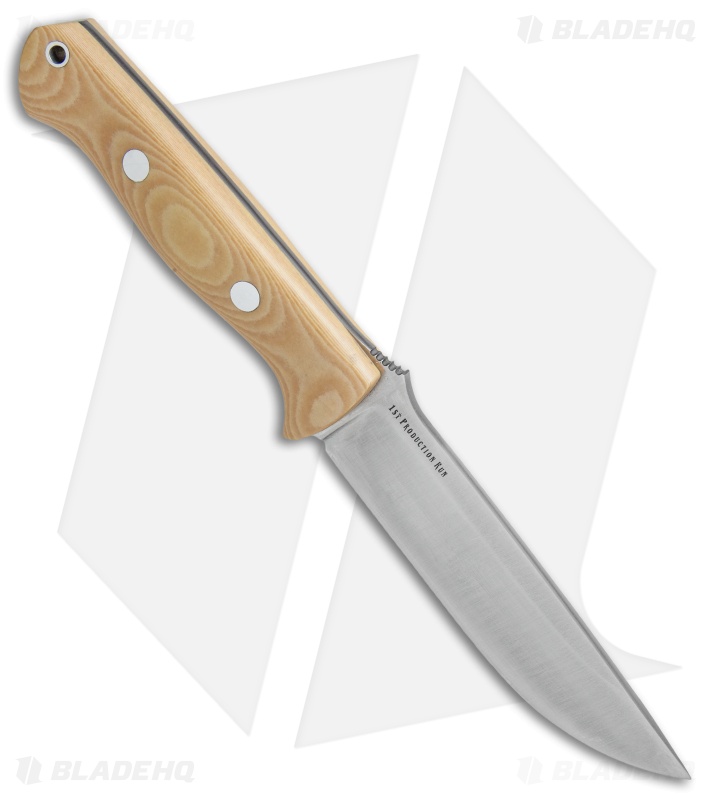 Bark River Bravo 1 25 Lt Fixed Blade Knife Antique Ivory Micarta 5 Cpm 3v Blade Hq