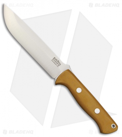 Bark River Knives Bravo 1.5 Fixed Blade Knife Natural Canvas Micarta (5.75" A-2)