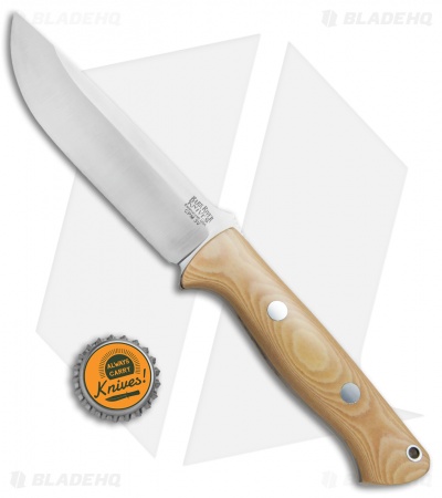 Bark River Bravo 1.25 LT Fixed Blade Knife Antique Ivory Micarta (5" CPM-3V)
