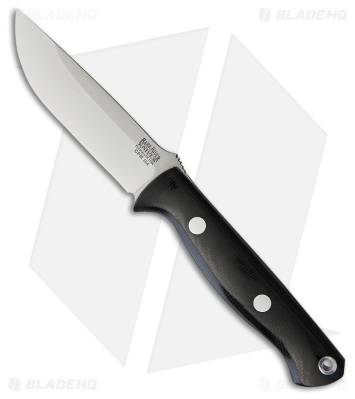 Bark River Bravo EDC Fixed Blade Knife Black Canvas Micarta (3.375" Satin)