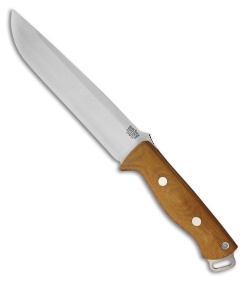 Bark River Bravo II 3V Fixed Blade Knife Natural Canvas Micarta (7.00" CPM-3V)