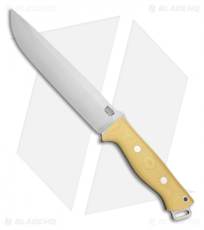 Bark River Bravo II 3V Fixed Blade Knife Yellow Canvas Micarta (7.00" CPM-3V)