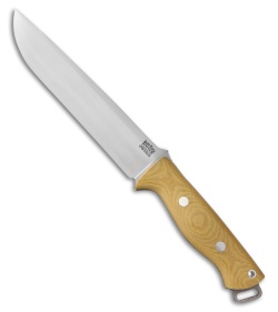 Bark River Bravo 2 Fixed Blade Knife Antique Ivory Micarta (7" CPM-S35VN)