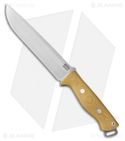 Bark River Bravo 2 Fixed Blade Knife Antique Ivory Micarta (7" CPM-S35VN)