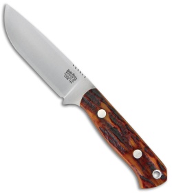 Bark River Bravo Necker II Fixed Blade Knife Red Stag (3.50" Satin)