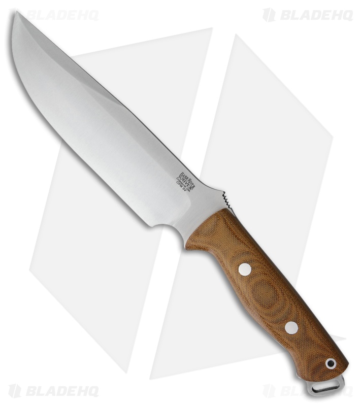 Bark River Bravo Survivor Fixed Blade Natural Canvas Micarta