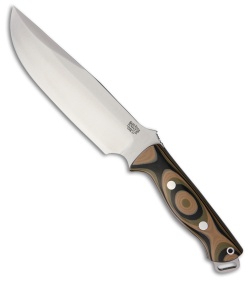 Bark River Bravo Survivor Fixed Blade Knife Tan Camo G-10 (7.125" CPM-3V)