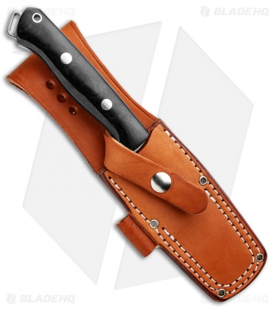 Bark River Squad Leader Fixed Blade Knife Black Micarta (4.6" Satin 3V) 