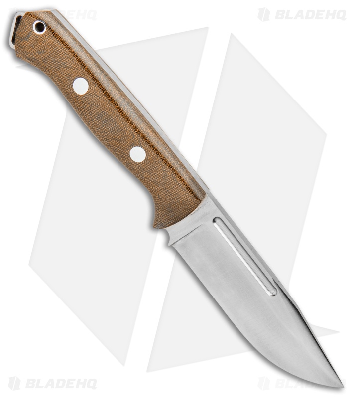 Bark River Squad Leader Fixed Blade Knife Natural  Micarta (4.6" Satin 3V) 