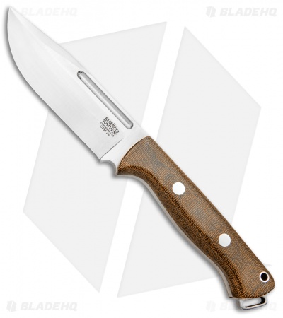 Bark River Squad Leader Fixed Blade Knife Natural  Micarta (4.6" Satin 3V) 