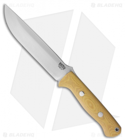 Bark River Bravo 1.5 Field Knife | Natural Canvas - Blade HQ
