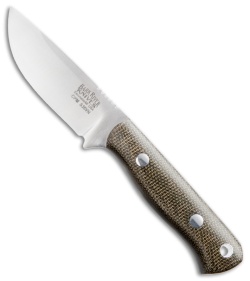 Bark River Bravo-Micro Fixed Blade Knife Green Micarta (2.25" Satin)