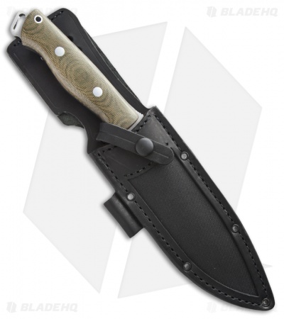 Bark River Knives Bravo Strike Force Knife Green Canvas Micarta (6.75" Satin)
