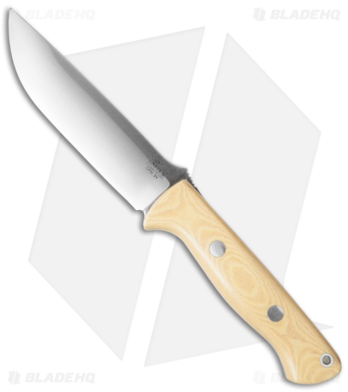 Bark River Knives Bravo 1 25 Fixed Blade Knife Antique Ivory Micarta 5 Cpm 3v Blade Hq