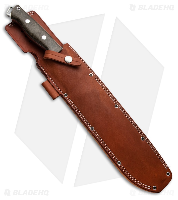 Bark River Knives Bravo 3 Green Canvas Micarta Fixed Blade Knife (11.5" Plain)