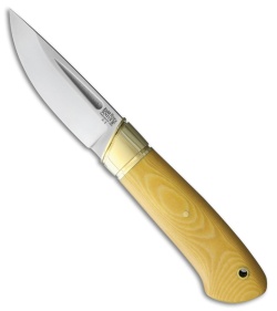 Bark River Brokk Fixed Blade Knife Antique Ivory Micarta (3.5" Satin) 