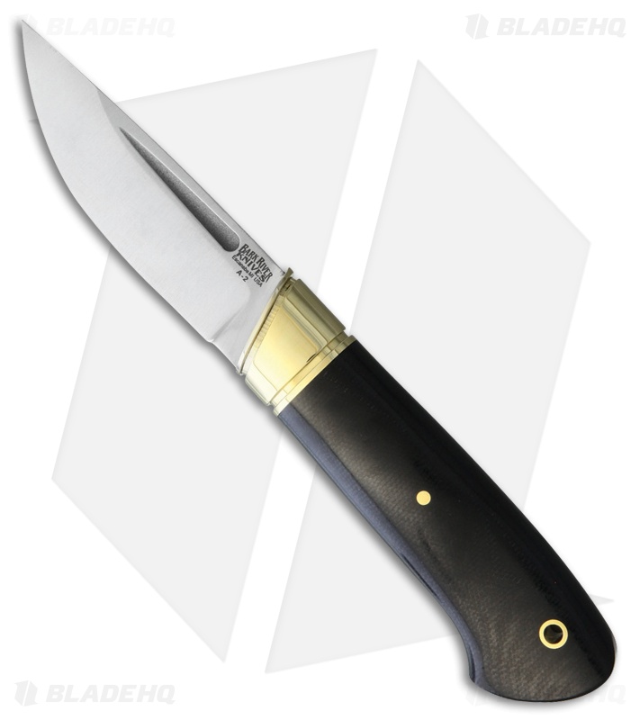 Bark River Brokk Fixed Blade Knife Black Canvas Micarta (3.5" Satin) 