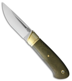 Bark River Brokk Fixed Blade Knife Green Canvas Micarta (3.5" Satin) 