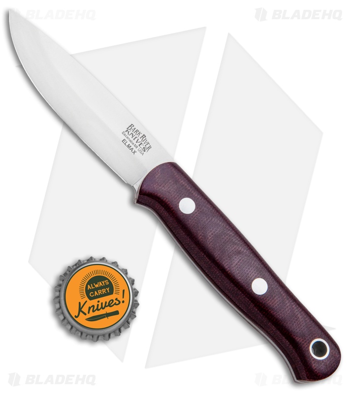 Bark River Ultra-Lite Bushcrafter - Fixed Blade Knife | Burgandy