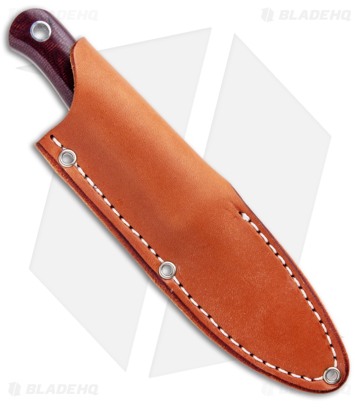 Bark River Ultra-Lite Bushcrafter Knife Burgandy Canvas Micarta (3.375" Satin)