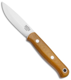 Bark River Ultra-Lite Bushcrafter Knife Natural Canvas Micarta (3.375" Satin)