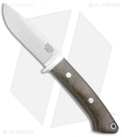 Bark River Classic Drop Point Knife Fixed Blade Green Micarta (3.75" Elmax)