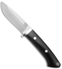 Bark River Classic Drop Point Fixed Blade Knife Black Micarta (3.75" Satin)     