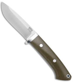 Bark River Classic Drop Point Fixed Blade Knife Green Micarta (3.75" Satin)     