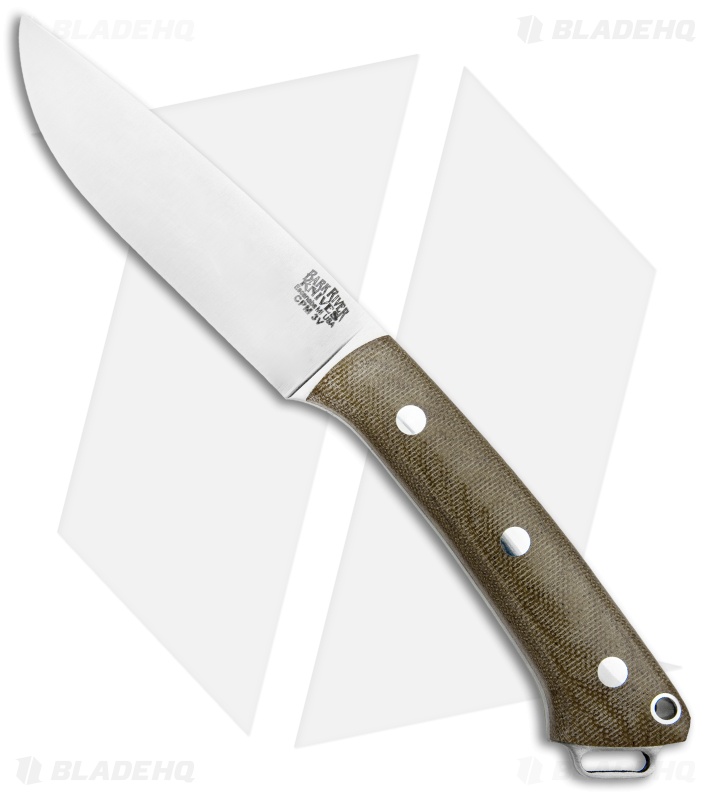Bark River Fox River Fixed Blade Knife Green Canvas Micarta (4
